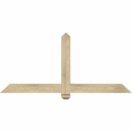 Ekena Millwork Eugene Rough Sawn Timber Gable Bracket, Douglas Fir, 60"W x 27"H x 4"D x 4"F, 11/12 Pitch GBW060X27X0404EUG00RDF